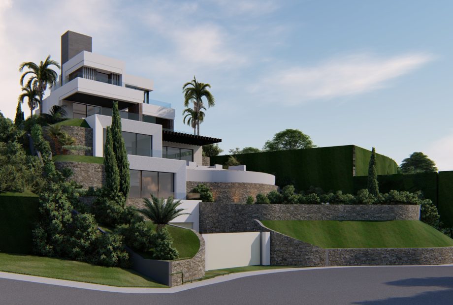 Plot and Project for contemporary villa of 1146 square metres built area in Puerto Banus´ best location