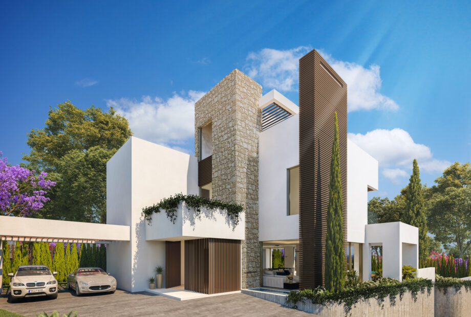 Modern four bedroom, south east facing villa of exceptional qualities is located in a gated community, consisting of only 15 villas, with 24 hour security guards and concierge services situated in a green oasis on the edge of the famous Golden Mile